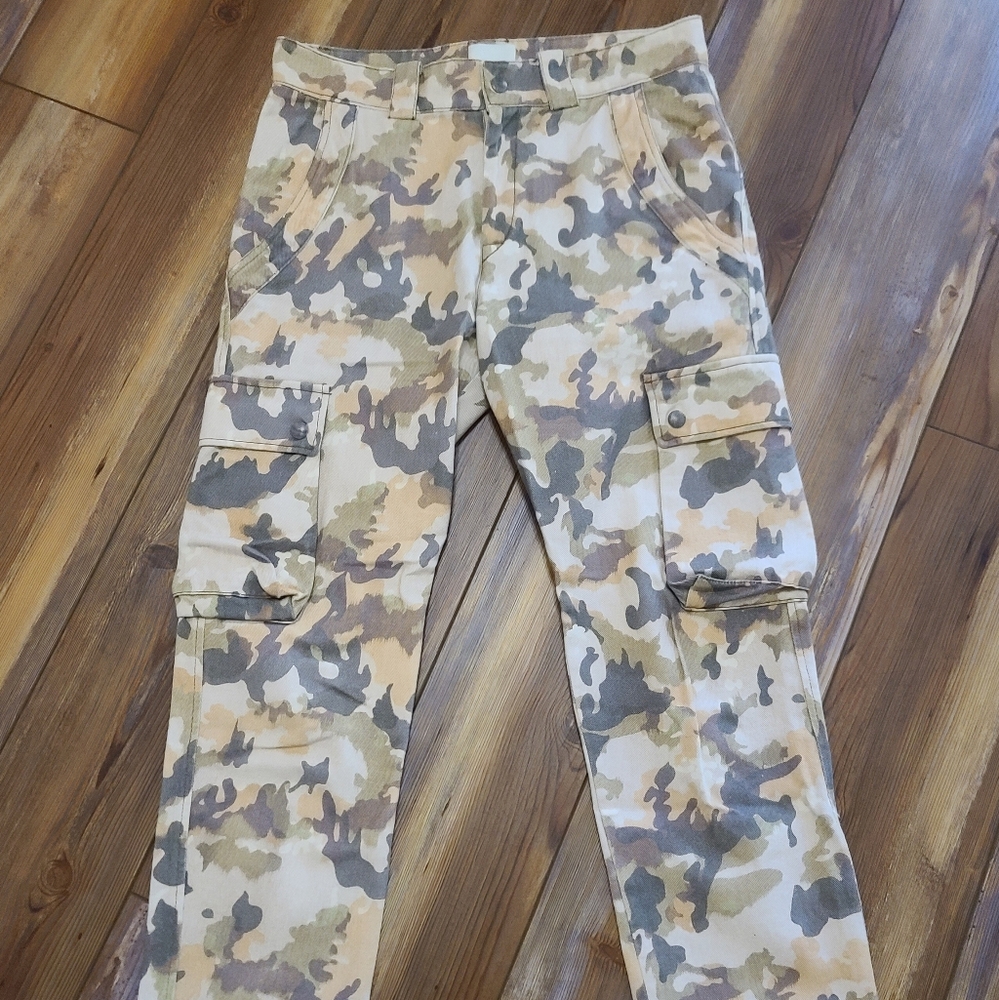 Isabel Marant Multicolor Camouflage Cargo Pants
